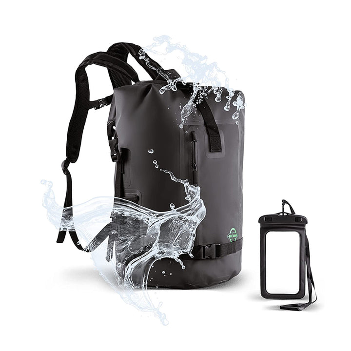 Big Ding Drybag (35L) – Mochila 100 % impermeable con funda impermeable para teléfono móvil.