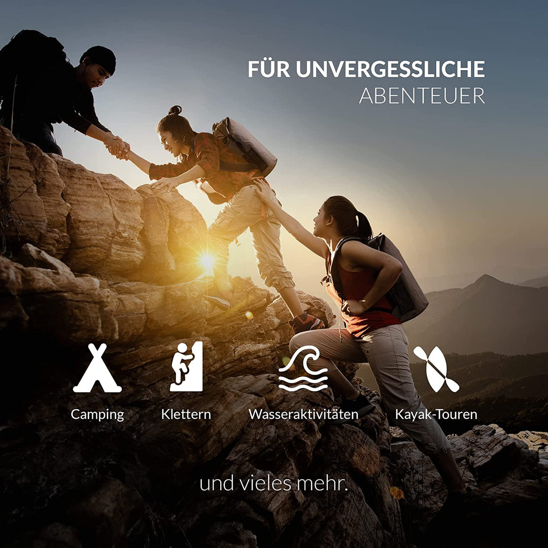 Big Ding Drybag (35L) – Mochila 100 % impermeable con funda impermeable para teléfono móvil.