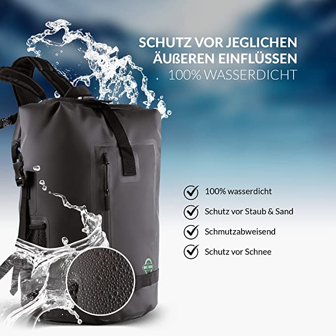 Big Ding Drybag (35L) - 100% wasserdichter Rucksack mit wasserdichter Handytasche